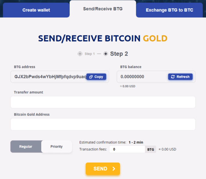 How To Get Bitcoin Gold Online Btg Has An Online Wallet - 